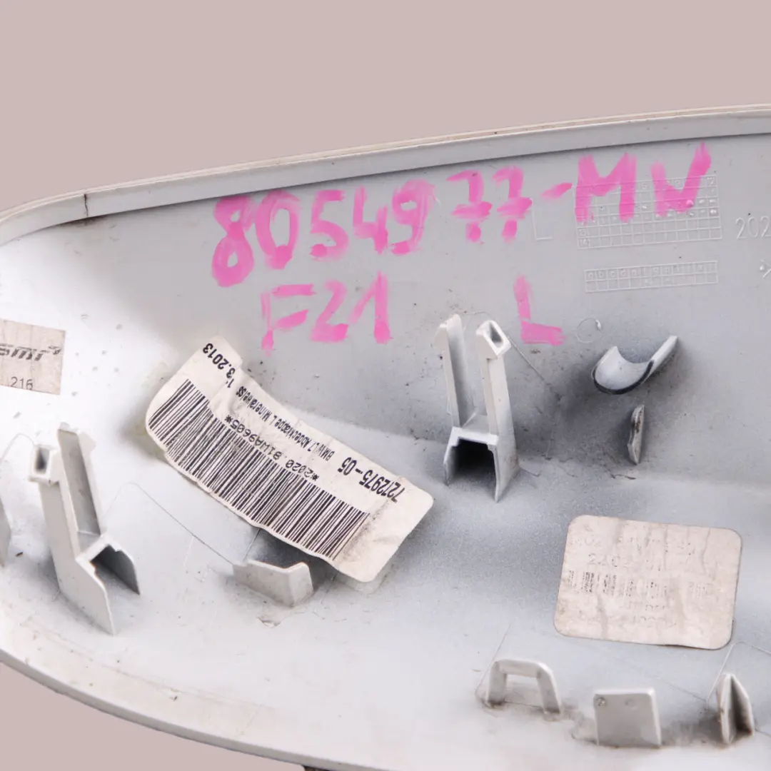  Wing Mirror Cover BMW F20 F21 Cap Casing Left N/S Mineralweiss Mineral White A96 - SKU 8054977-MW - Part number 8054977