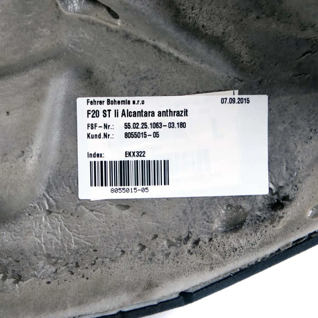 BMW 1 F20 F21 Rear Left Seat N/S Side Finisher Anthracite Cloth Alcantara - SKU 8055015 - Part number 8055015