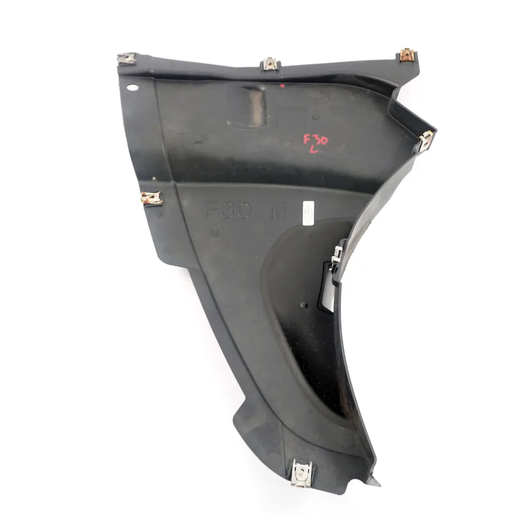 Delantero Izquierdo Tapa del Paso De Rueda Inferior para BMW F30 F31 M Sport con número de pieza 8055019 BMW F30 F31 M Sport Delantero Izquierdo Tapa del Paso De Rueda Inferior - SKU 8055019 - Número de pieza 8055019