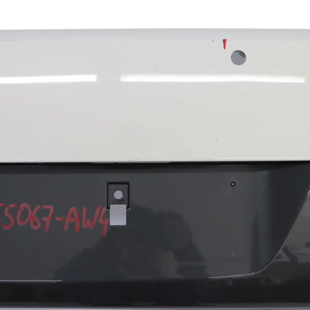 Bumper BMW F20 F21 M Sport Trim Panel PDC Alpinweiss White 3 - 300 to Rear with Part number 8055067 Rear Bumper BMW F20 F21 M Sport Trim Panel PDC Alpinweiss White 3 - 300 - SKU 8055067-AW4 - Part number 8055067