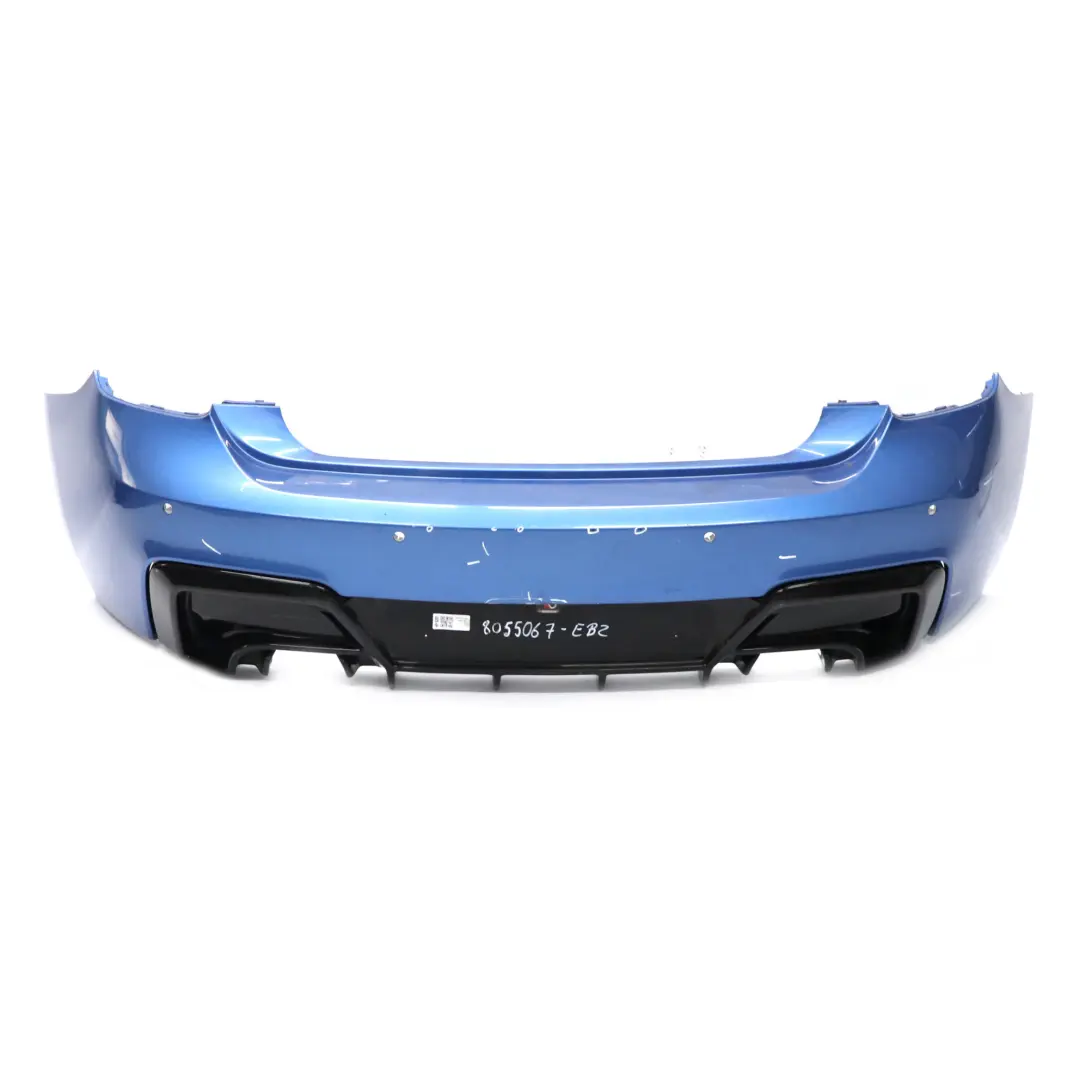 BMW F20 F21 M Sport Rear Bumper Trim Panel Estorilblau Estoril Blue - B45 - SKU 8055067-EB2 - Part number 8055067