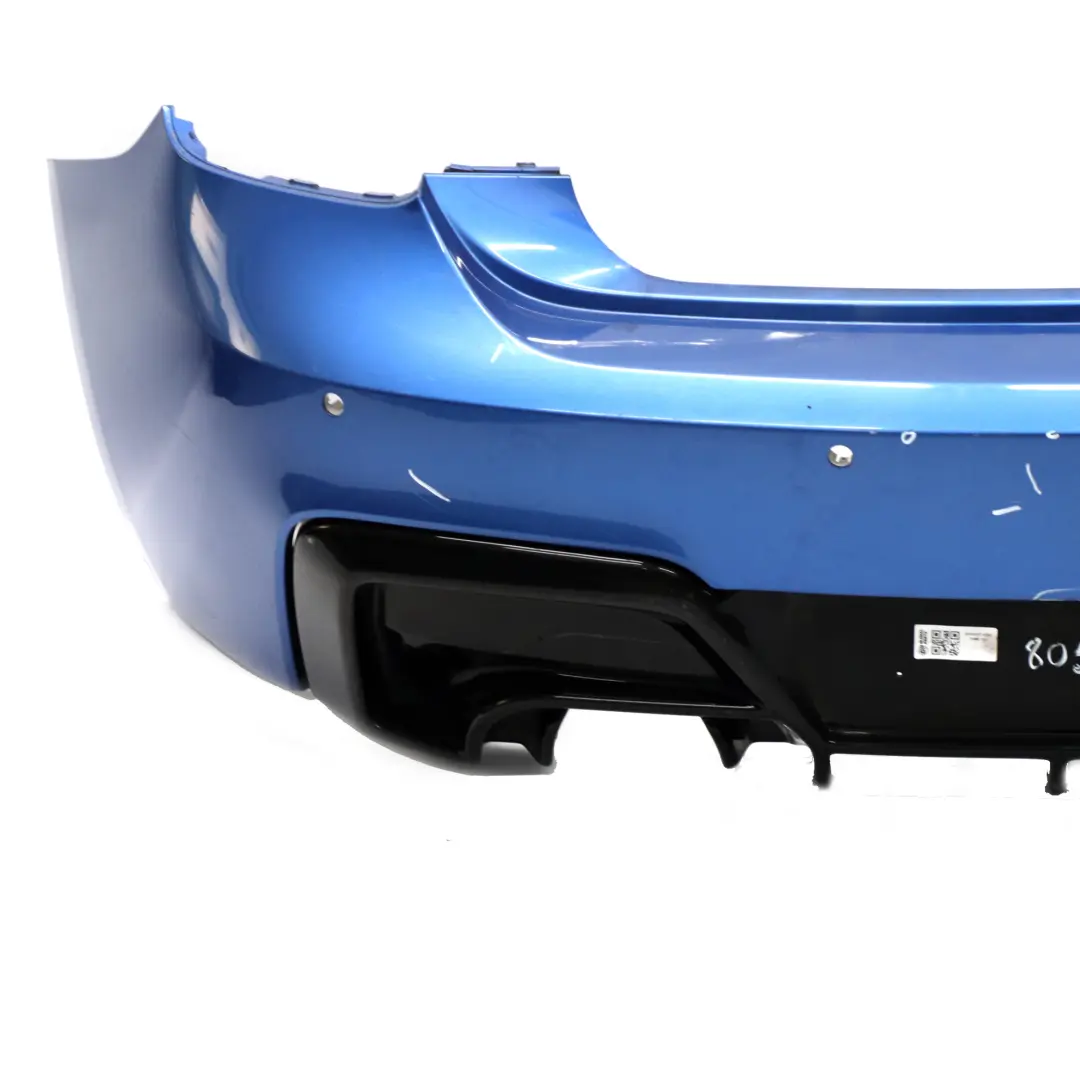 BMW F20 F21 M Sport Rear Bumper Trim Panel Estorilblau Estoril Blue - B45 - SKU 8055067-EB2 - Part number 8055067