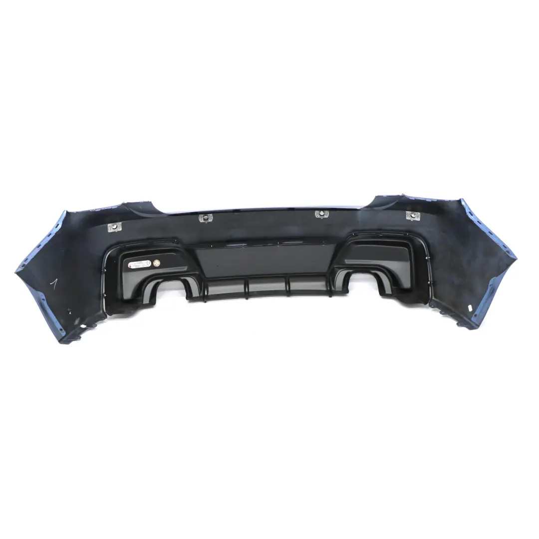 BMW F20 F21 M Sport Rear Bumper Trim Panel Estorilblau Estoril Blue - B45 - SKU 8055067-EB2 - Part number 8055067