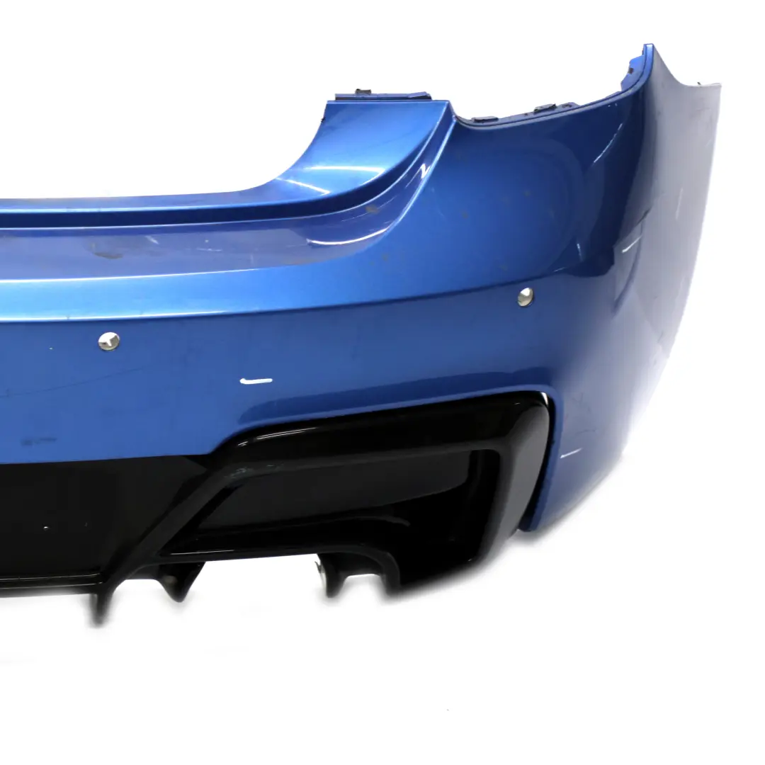 Bumper Trim Panel Estorilblau Estoril Blue - B45 to BMW F20 F21 M Sport Rear with Part number 8055067 BMW F20 F21 M Sport Rear Bumper Trim Panel Estorilblau Estoril Blue - B45 - SKU 8055067-EB2 - Part number 8055067
