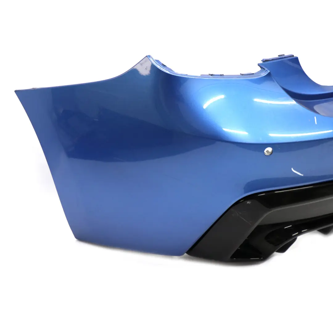 BMW F20 F21 M Sport Rear Bumper Trim Panel Estorilblau Estoril Blue - B45 - SKU 8055067-EB2 - Part number 8055067