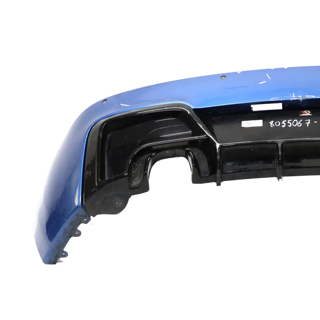 Bumper Trim Panel Estorilblau Estoril Blue - B45 to BMW F20 F21 M Sport Rear with Part number 8055067 BMW F20 F21 M Sport Rear Bumper Trim Panel Estorilblau Estoril Blue - B45 - SKU 8055067-EB2 - Part number 8055067