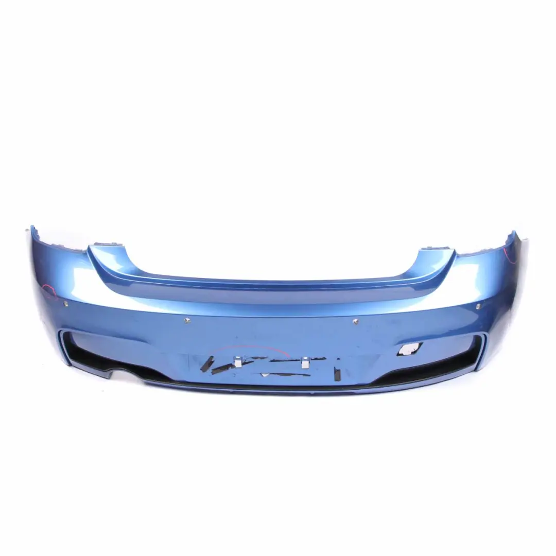 Bumper Trim Panel Estorilblau Estoril Blue - B45 to BMW 1 F20 F21 M Sport Rear with Part number 8055067 BMW 1 F20 F21 M Sport Rear Bumper Trim Panel Estorilblau Estoril Blue - B45 - SKU 8055067-EB - Part number 8055067