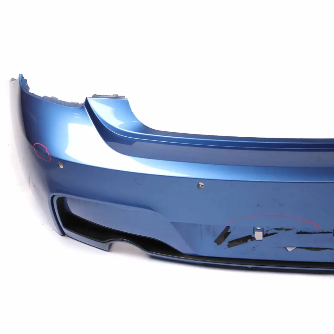 Bumper Trim Panel Estorilblau Estoril Blue - B45 to BMW 1 F20 F21 M Sport Rear with Part number 8055067 BMW 1 F20 F21 M Sport Rear Bumper Trim Panel Estorilblau Estoril Blue - B45 - SKU 8055067-EB - Part number 8055067