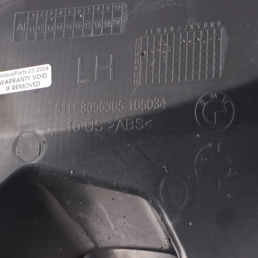 BMW X5 F15 M Sport Front Bumper Air Intake Duct Channel Front Left N/S - SKU 8056305 - Part number 8056305