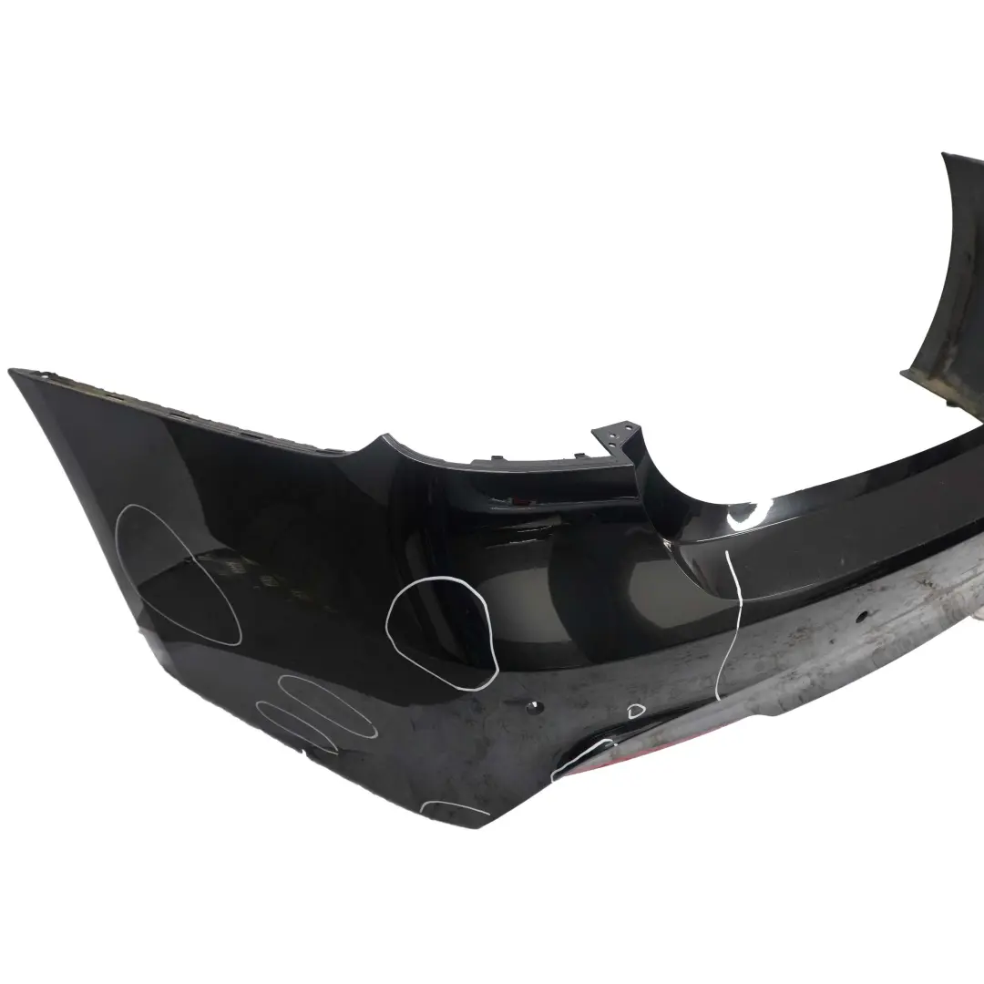 BMW 3 F30 M Sport Stossfänger Hinten Black Sapphire Schwarz Metallic - 475 - SKU 8056498-BS - Teilenummer 8056498