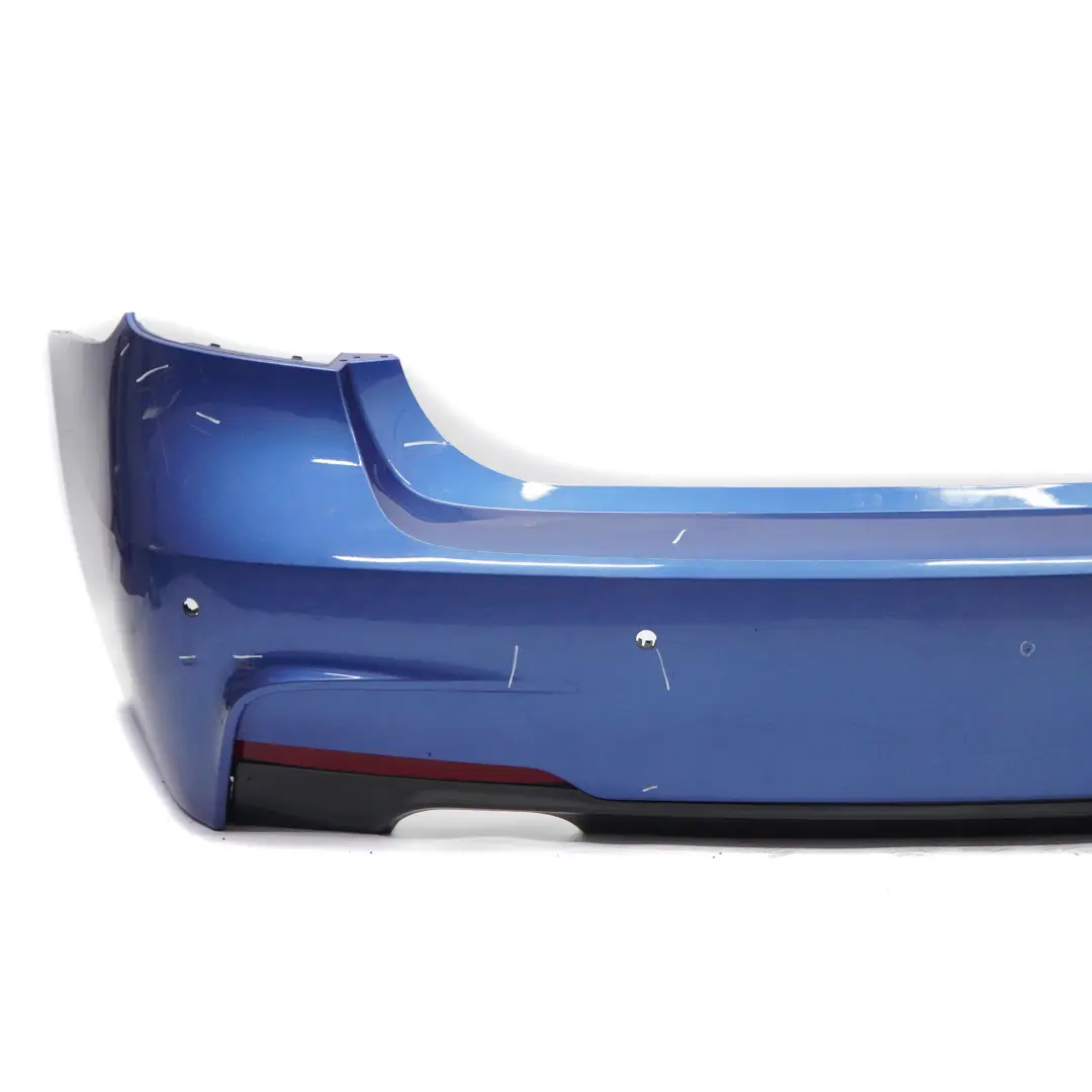 BMW F30 Rear Bumper M Sport Trim Panel PDC Estoril Blue Metallic - B45 - SKU 8056498-EB1 - Part number 8056498