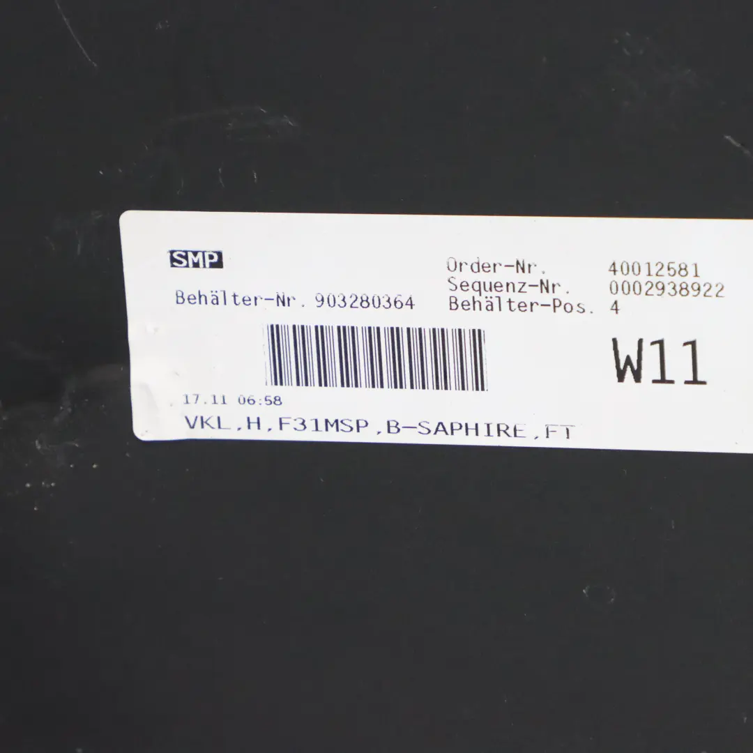 Zderzak Tylny M-Pakiet PDC Black Sapphire Czarny Metalik - 475 do BMW F31 o numerze 8056577 BMW F31 Zderzak Tylny M-Pakiet PDC Black Sapphire Czarny Metalik - 475 - SKU 8056577-BS1 - Numer Części 8056577