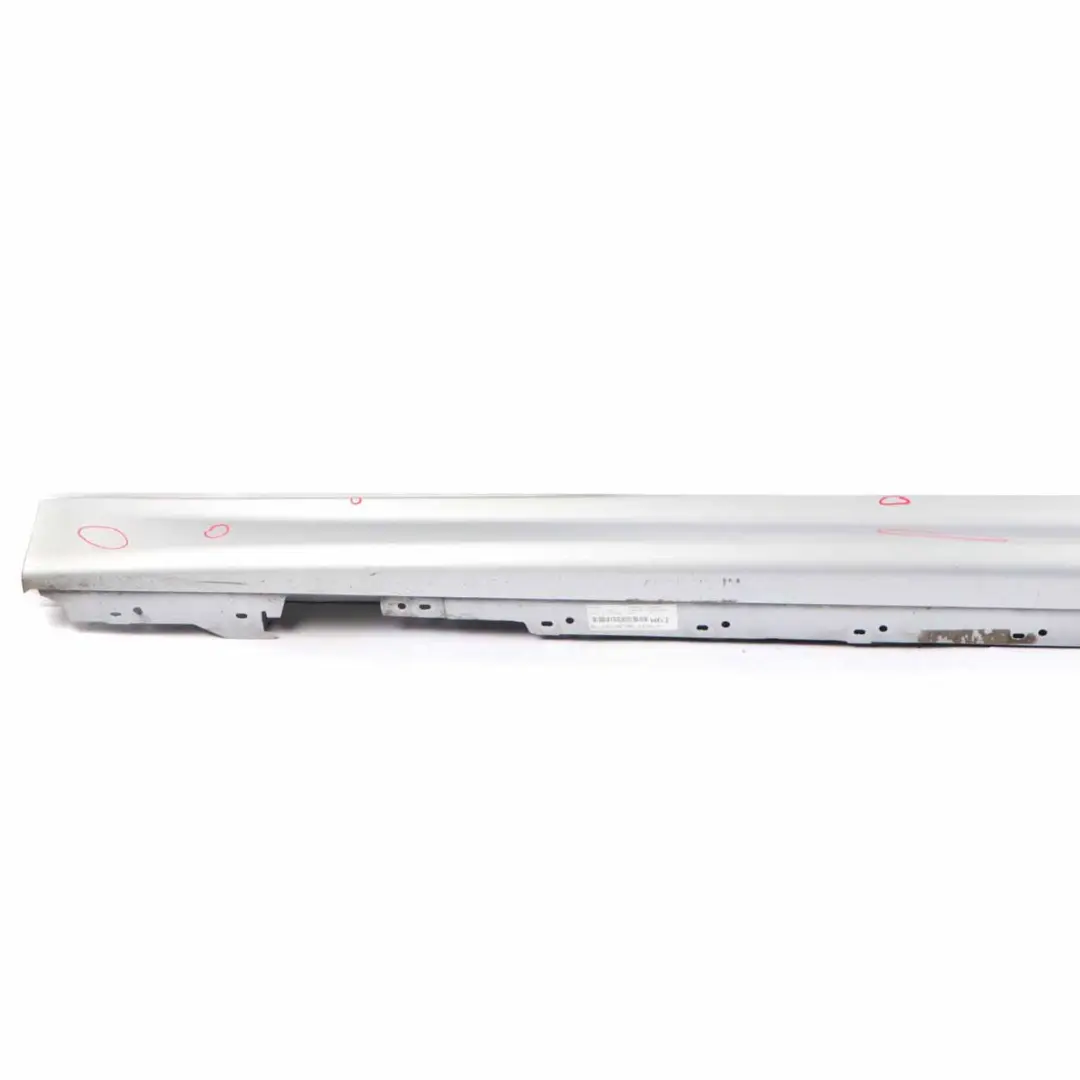 BMW F30 F31 Side Skirt M Sport Sill Strip Left N/S Glacier Silver Metallic - A83 - SKU 8056579-GSB - Part number 8056579