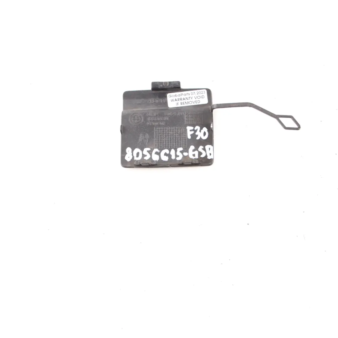 Tapa Gancho Remolque Trasero Plata Glaciar A83 8054199 para BMW F30 M Sport con número de pieza 8056615 BMW F30 M Sport Tapa Gancho Remolque Trasero Plata Glaciar A83 8054199 - SKU 8056615-GSB - Número de pieza 8056615