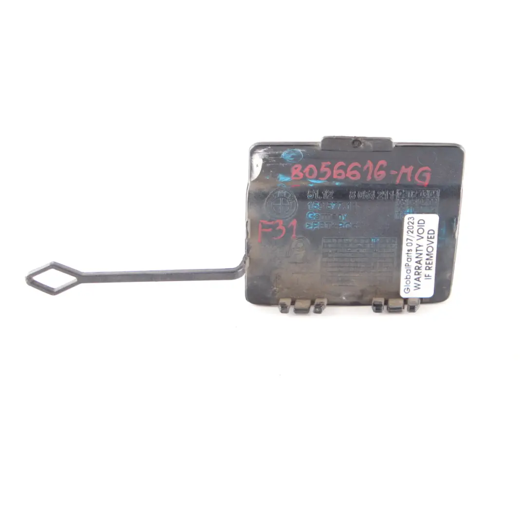BMW F30 F31 M Sportklappe Abschleppöse Frontstoßstange Estorilblau B45 8067961 - SKU 8056616-MG - Teilenummer 8056616