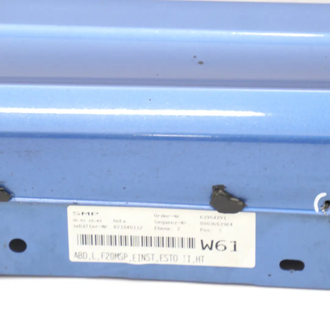  Faldón lateral BMW F20 M Sport Sill Strip Izquierdo Estorilblau Azul - B45 - SKU 8056815-EB3 - Número de pieza 8056815