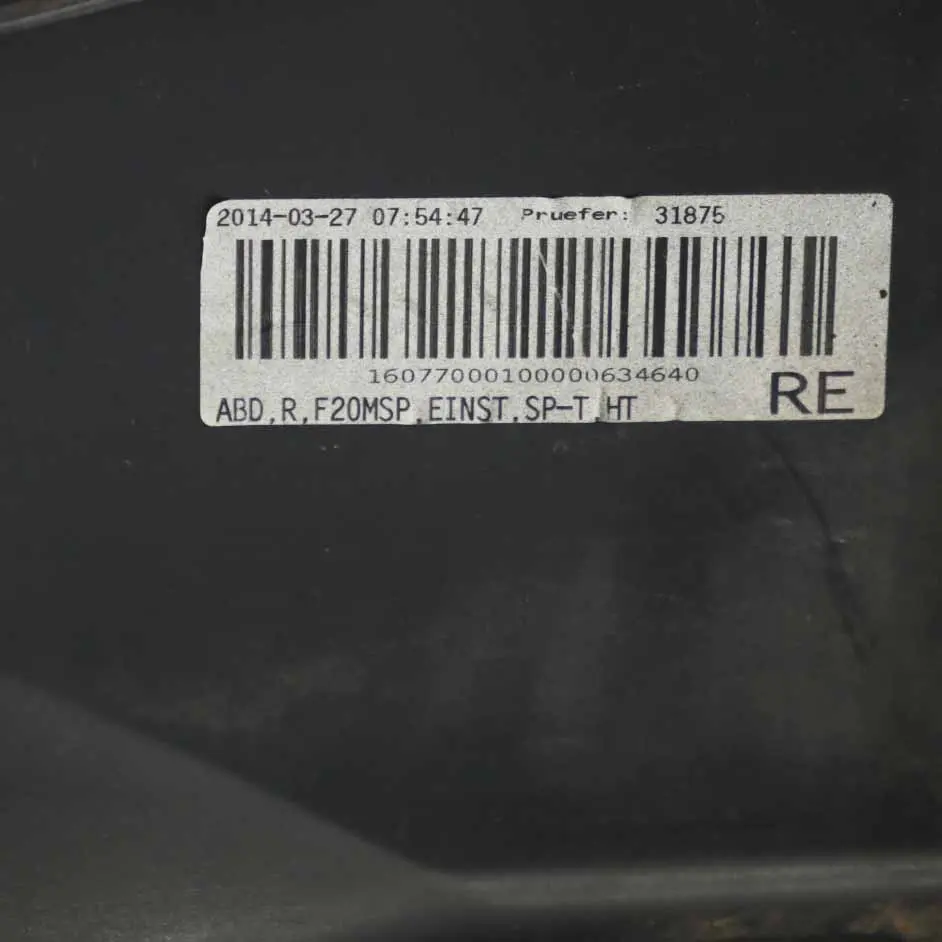 BMW F20 M Sport Listello Portiera Gonna Destra Black Sapphire Nero - SKU 8056816-BS1 - Numero di parte 8056816