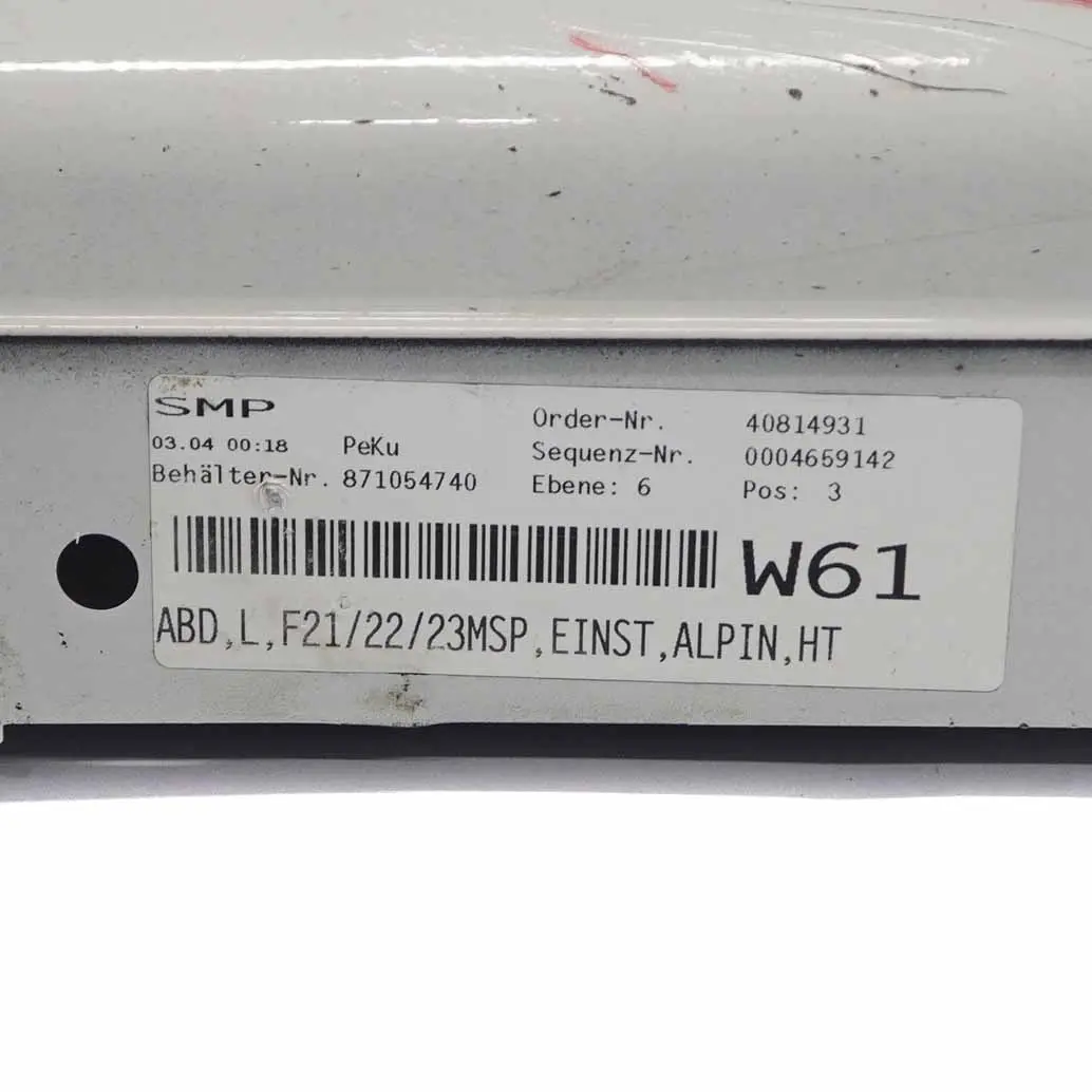 BMW 1 2 Serie F21 F22 Bas de Porte Seuil a Gauche Blanc des Alpes Alpin Blanc - SKU 8056817-AW - Numéro de pièce 8056817