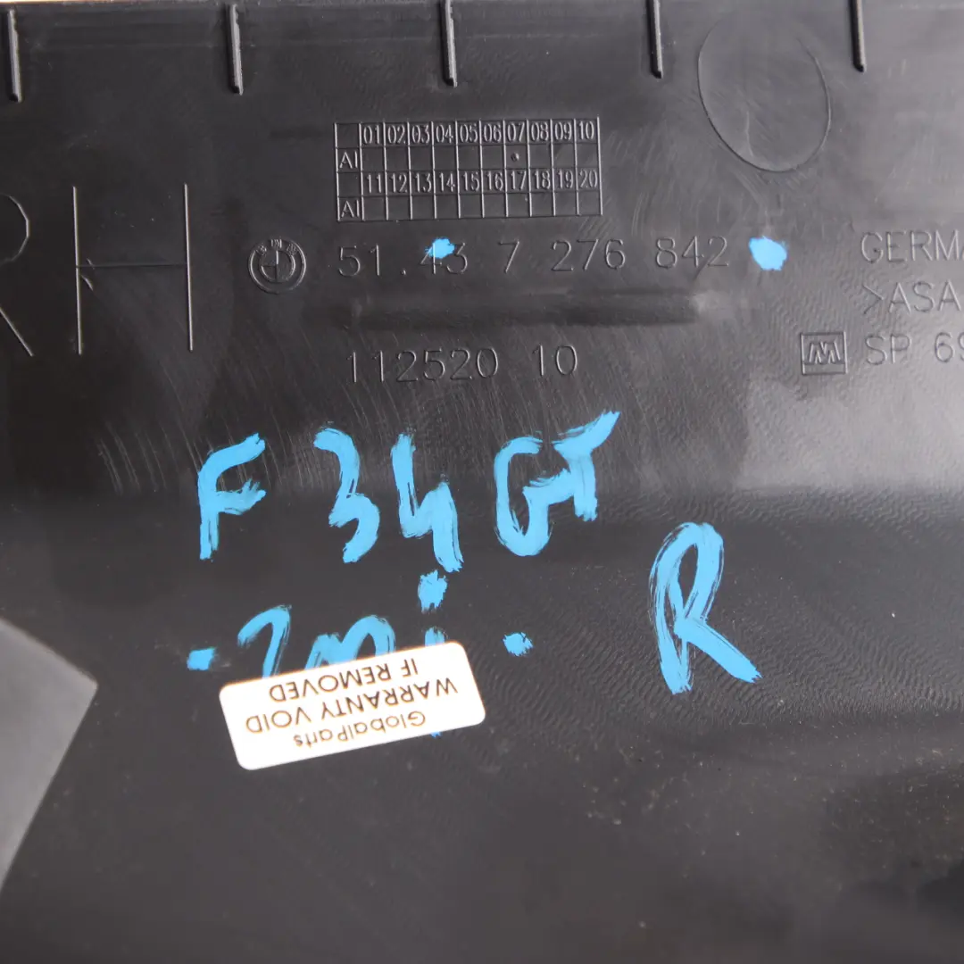 Trunk Trim BMW F34 GT Rear Right O/S Interior Panel Cover Black D-Pillar 7276842 to with Part number 8056888 Trunk Trim BMW F34 GT Rear Right O/S Interior Panel Cover Black D-Pillar 7276842 - SKU 8056888 - Part number 8056888