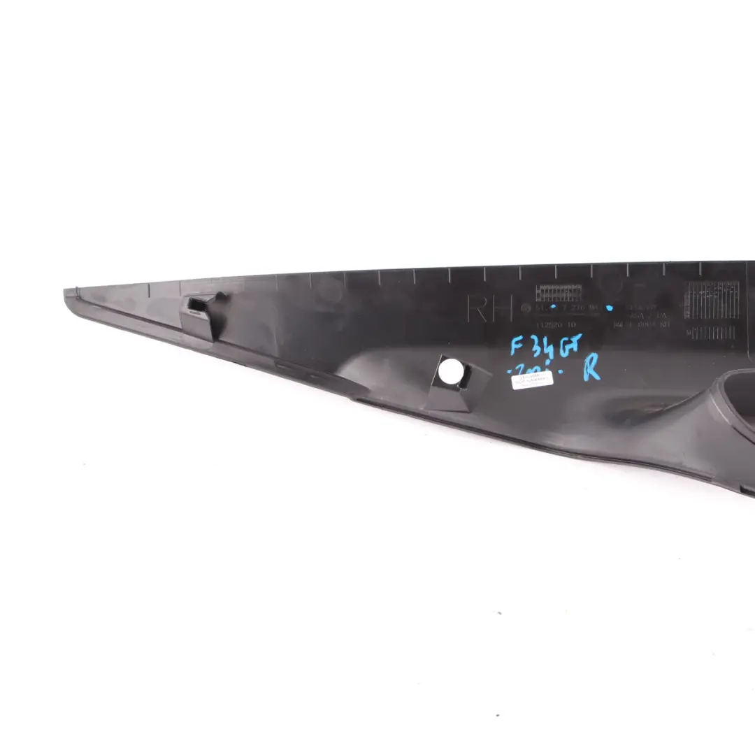 Trunk Trim BMW F34 GT Rear Right O/S Interior Panel Cover Black D-Pillar 7276842 to with Part number 8056888 Trunk Trim BMW F34 GT Rear Right O/S Interior Panel Cover Black D-Pillar 7276842 - SKU 8056888 - Part number 8056888