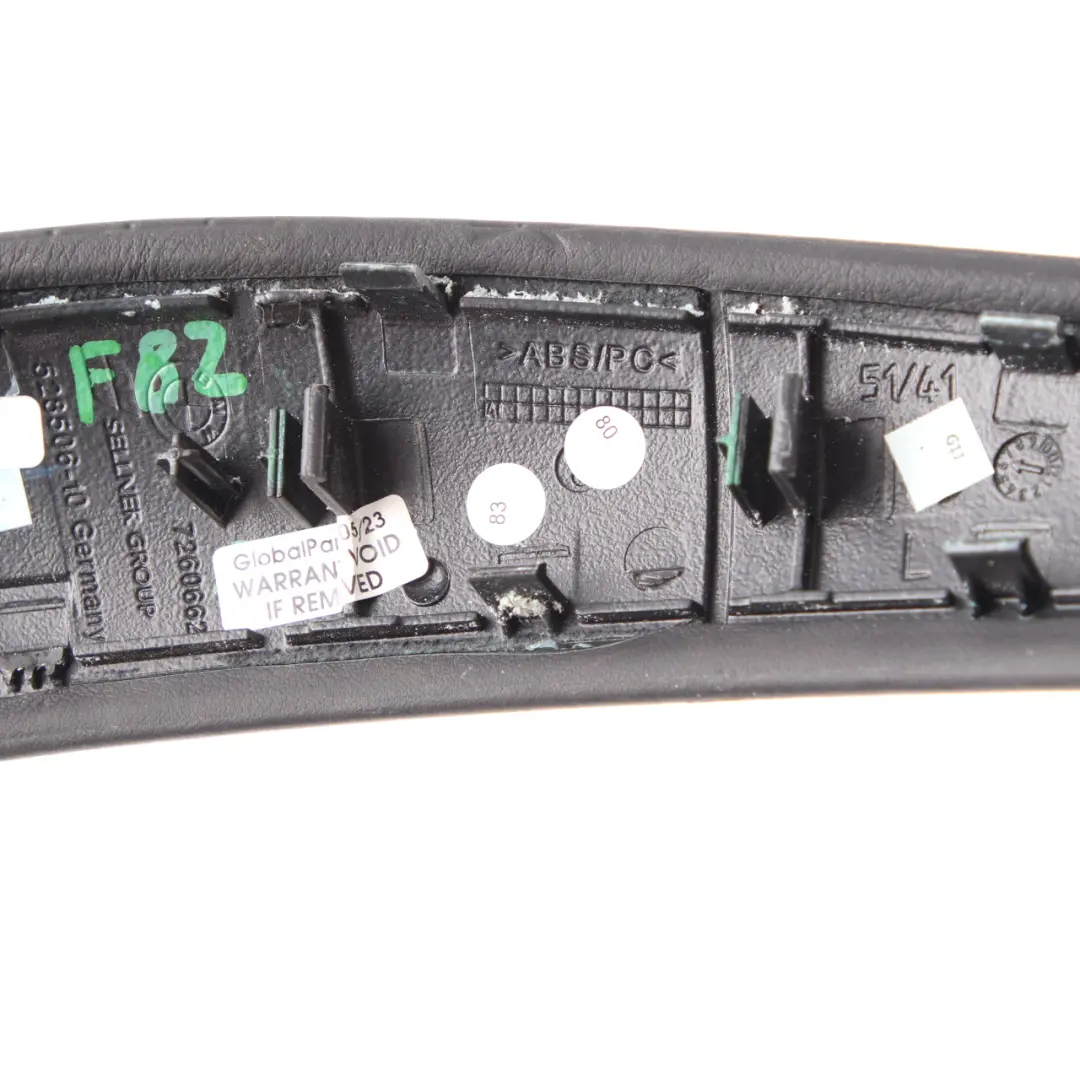 Puerta Tapa Interior Manija Cuero Izquierda Negro para BMW F80 M3 F82 M4 con número de pieza 8057633 BMW F80 M3 F82 M4 Puerta Tapa Interior Manija Cuero Izquierda Negro - SKU 8057633-1 - Número de pieza 8057633