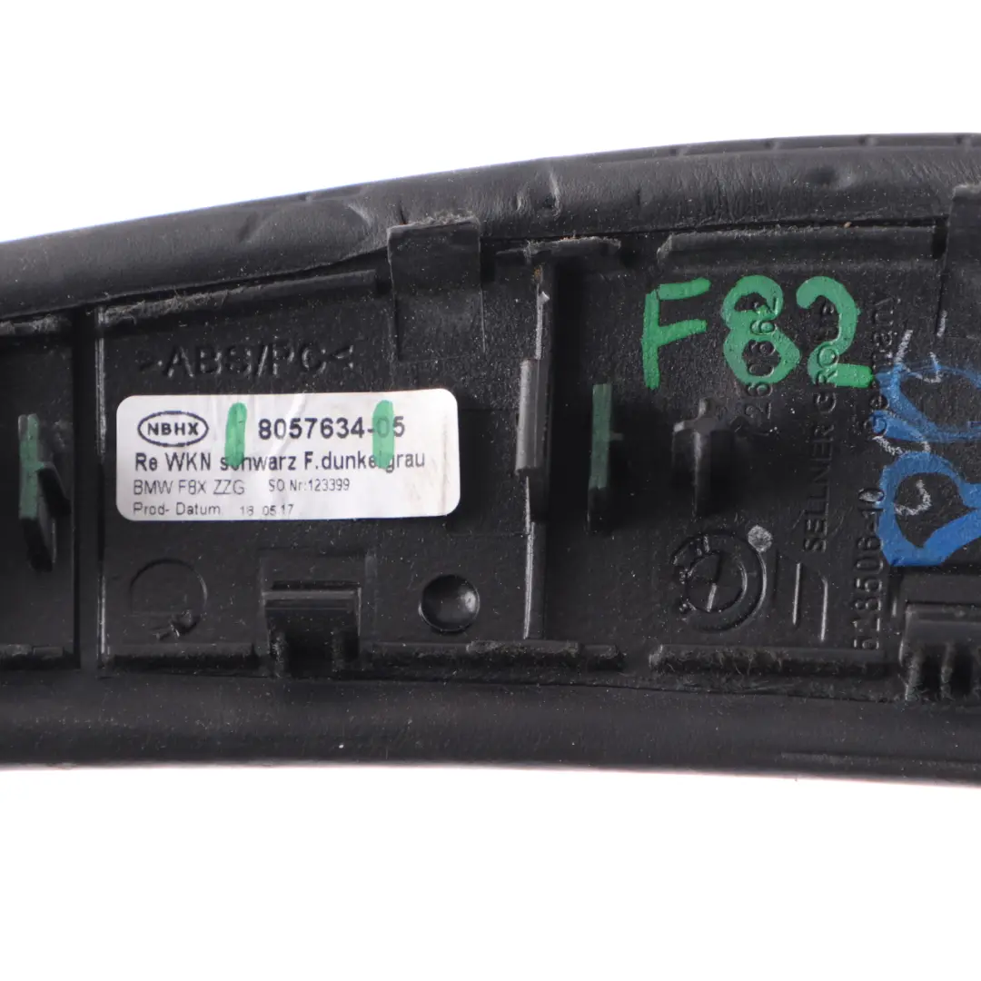 BMW F80 M3 F82 M4 Door Cover Interior Handle Leather Right O/S Black - SKU 8057634 - Part number 8057634