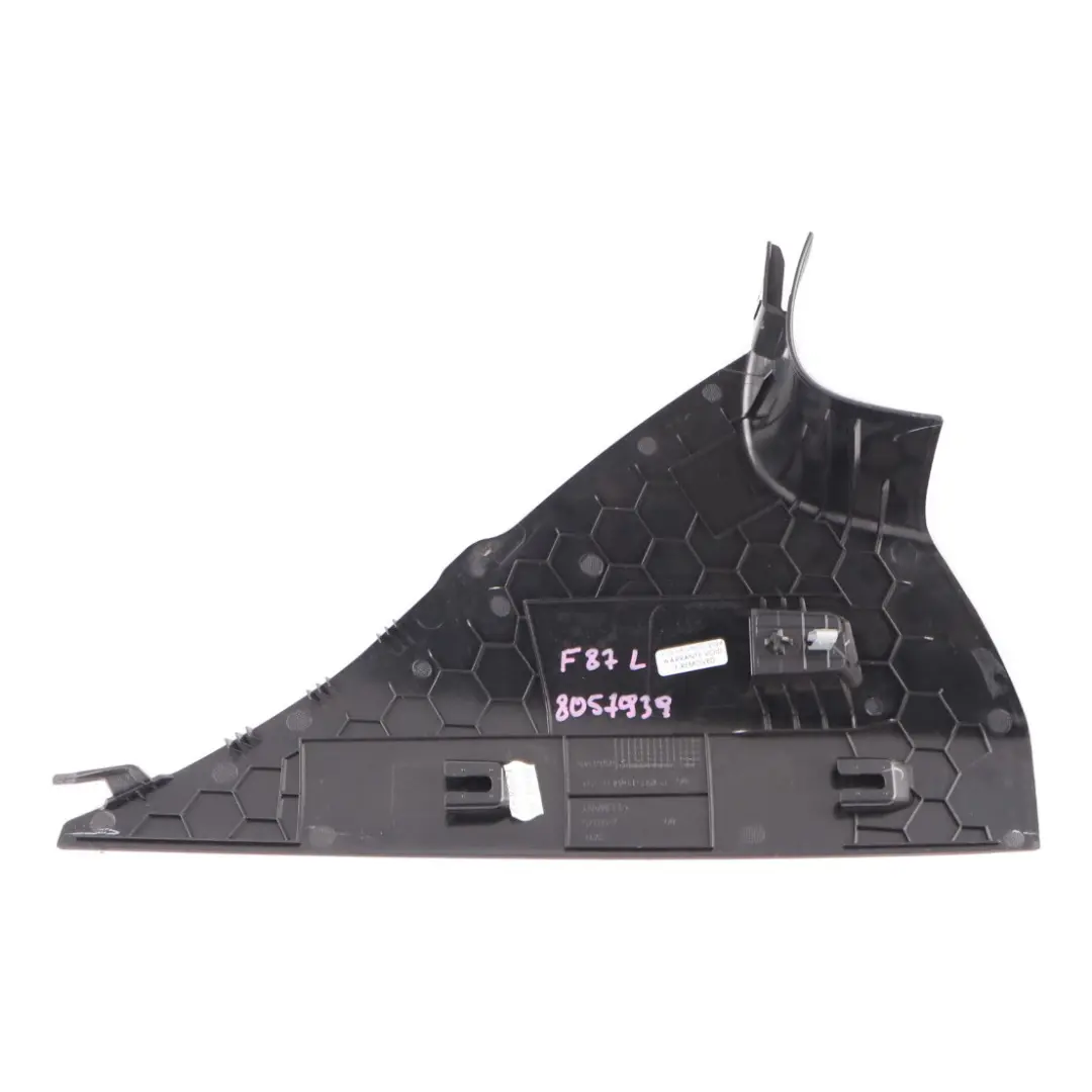 Interior Trim Panel C Column Cover Left N/S Black to Cover BMW F87 F22 with Part number 8057939 Cover BMW F87 F22 Interior Trim Panel C Column Cover Left N/S Black - SKU 8057939 - Part number 8057939