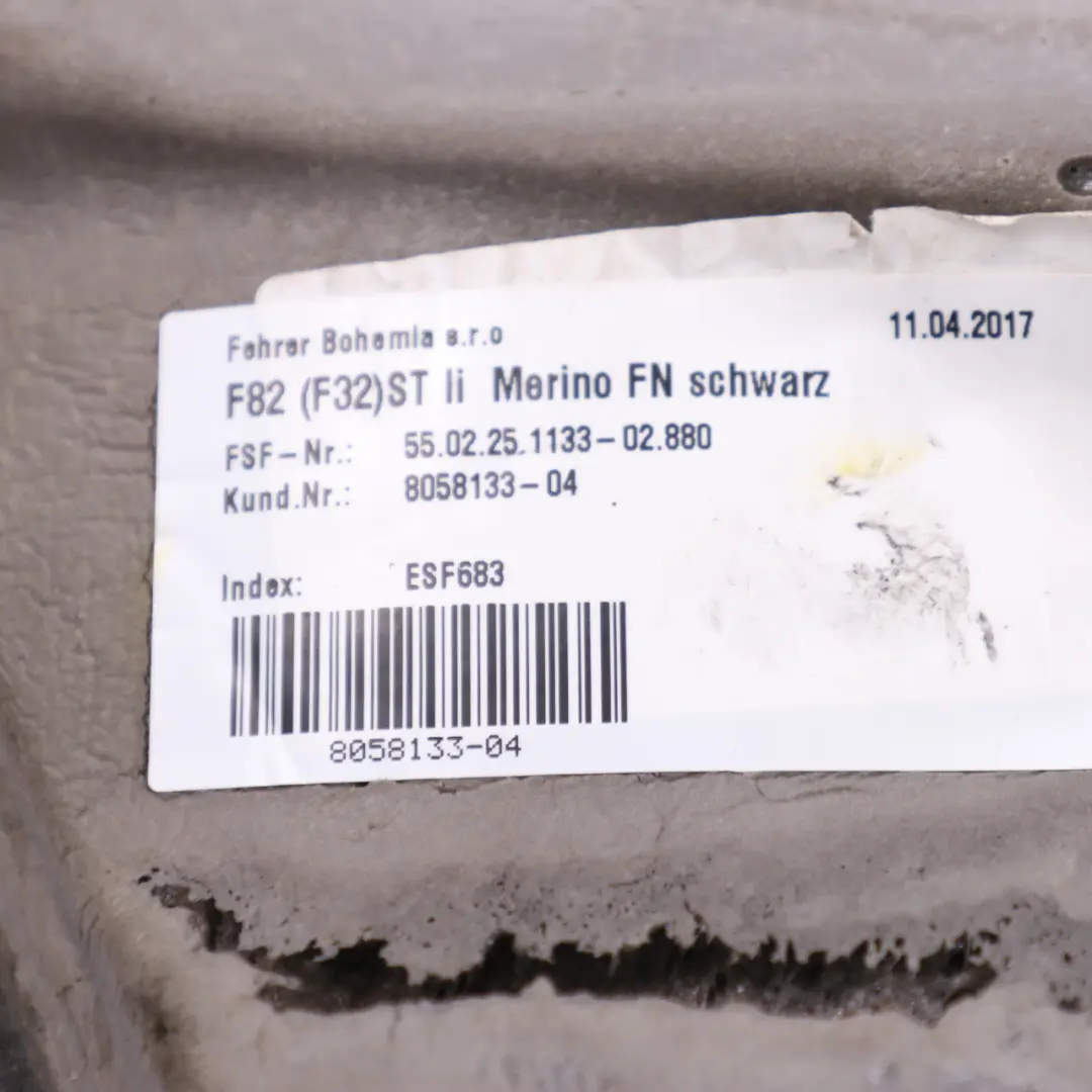 Rücksitz Bezug Seitenteil Links Leder Schwarz für BMW F82 M4 mit Teilenummer 8058133 BMW F82 M4 Rücksitz Bezug Seitenteil Links Leder Schwarz - SKU 8058133 - Teilenummer 8058133