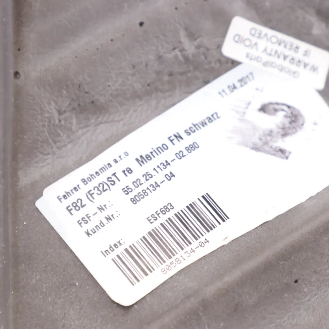 Rücksitz Bezug Seitenteil Rechts Leder Schwarz für BMW F82 M4 mit Teilenummer 8058134 BMW F82 M4 Rücksitz Bezug Seitenteil Rechts Leder Schwarz - SKU 8058134 - Teilenummer 8058134