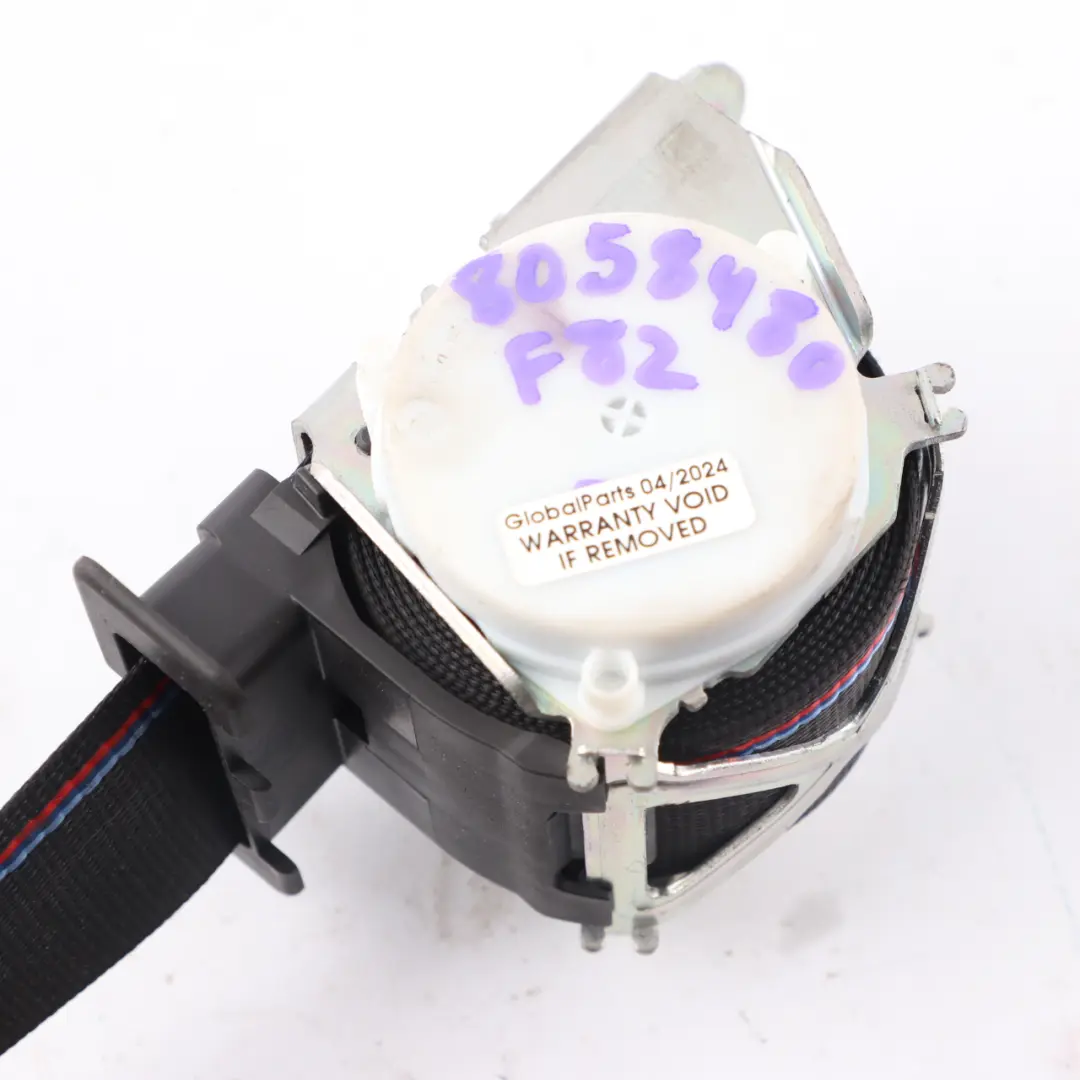 Belt BMW M4 F82 M2 F87 F22 LCI Front Seat Right O/S Belt to Seat with Part number 8058480 Seat Belt BMW M4 F82 M2 F87 F22 LCI Front Seat Right O/S Belt - SKU 8058480 - Part number 8058480