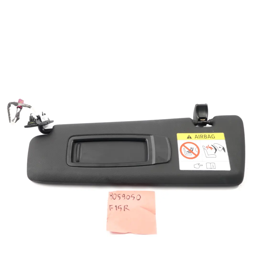 Sun Visor With Mirror Left N/S Light Anthrazit to BMW F15 F85 with Part number 7402633 BMW F15 F85 Sun Visor With Mirror Left N/S Light Anthrazit - SKU rhd-7402633 - Part number 7402633