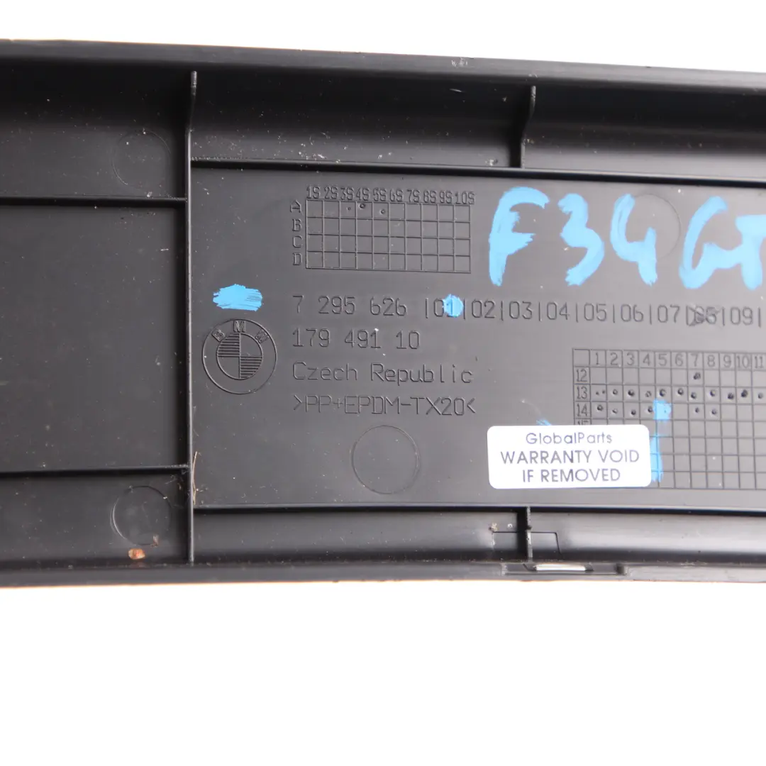 Trunk Trim BMW F34 GT Boot Lid Top Upper Interior Cover Black 7295626 to with Part number 8059070 Trunk Trim BMW F34 GT Boot Lid Top Upper Interior Cover Black 7295626 - SKU 8059070 - Part number 8059070