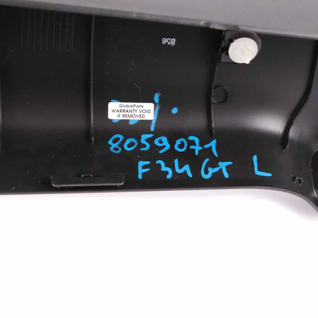 Trunk Trim BMW F34 GT Boot Lid Tailgate Left N/S Interior Cover Black 7295635 to with Part number 8059071 Trunk Trim BMW F34 GT Boot Lid Tailgate Left N/S Interior Cover Black 7295635 - SKU 8059071 - Part number 8059071