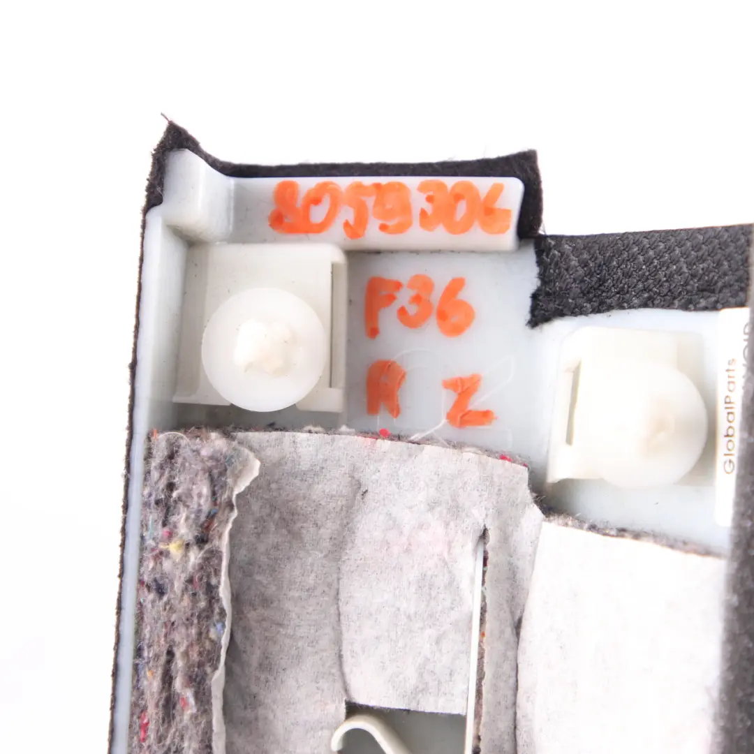 Abdeckung C-Säulenverkleidung hinten rechts obere Verkleidung Schwarz für BMW F36 mit Teilenummer 8059306 BMW F36 Abdeckung C-Säulenverkleidung hinten rechts obere Verkleidung Schwarz - SKU 8059306 - Teilenummer 8059306