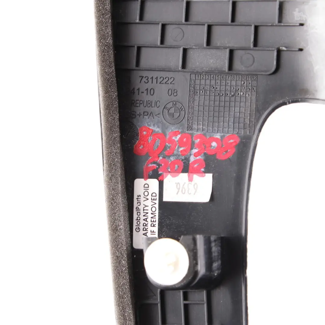 BMW F36 Abdeckung Säule D Trim hinten rechts obere Platte schwarz 7311222 - SKU 8059308 - Teilenummer 8059308
