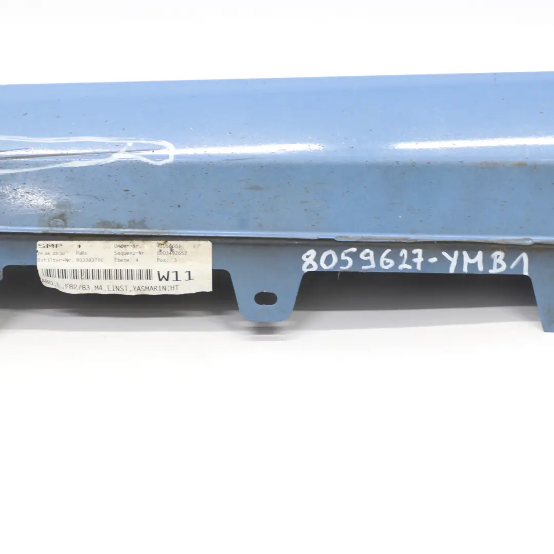 Seitenschweller BMW F82 M4 Schwellerleiste links Yas Marina Blau Metallic - B68 für mit Teilenummer 8059627 Seitenschweller BMW F82 M4 Schwellerleiste links Yas Marina Blau Metallic - B68 - SKU 8059627-YMB1 - Teilenummer 8059627