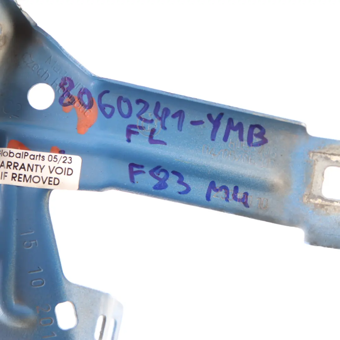 Fender Bracket BMW F80 M3 Panel Mount Front Left N/S Yas Marina Blue to with Part number 8060241 Fender Bracket BMW F80 M3 Panel Mount Front Left N/S Yas Marina Blue - SKU 8060241-YMB - Part number 8060241