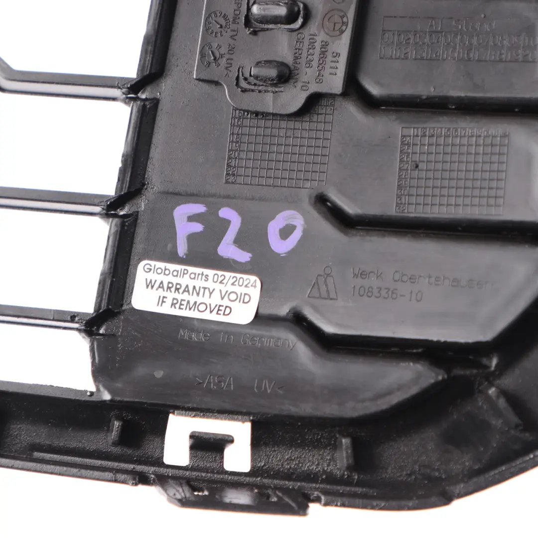 BMW F20 F21 LCI M Sport Front Bumper Grille Right O/S Lower Grid Cover - SKU 8060298 - Part number 8060298