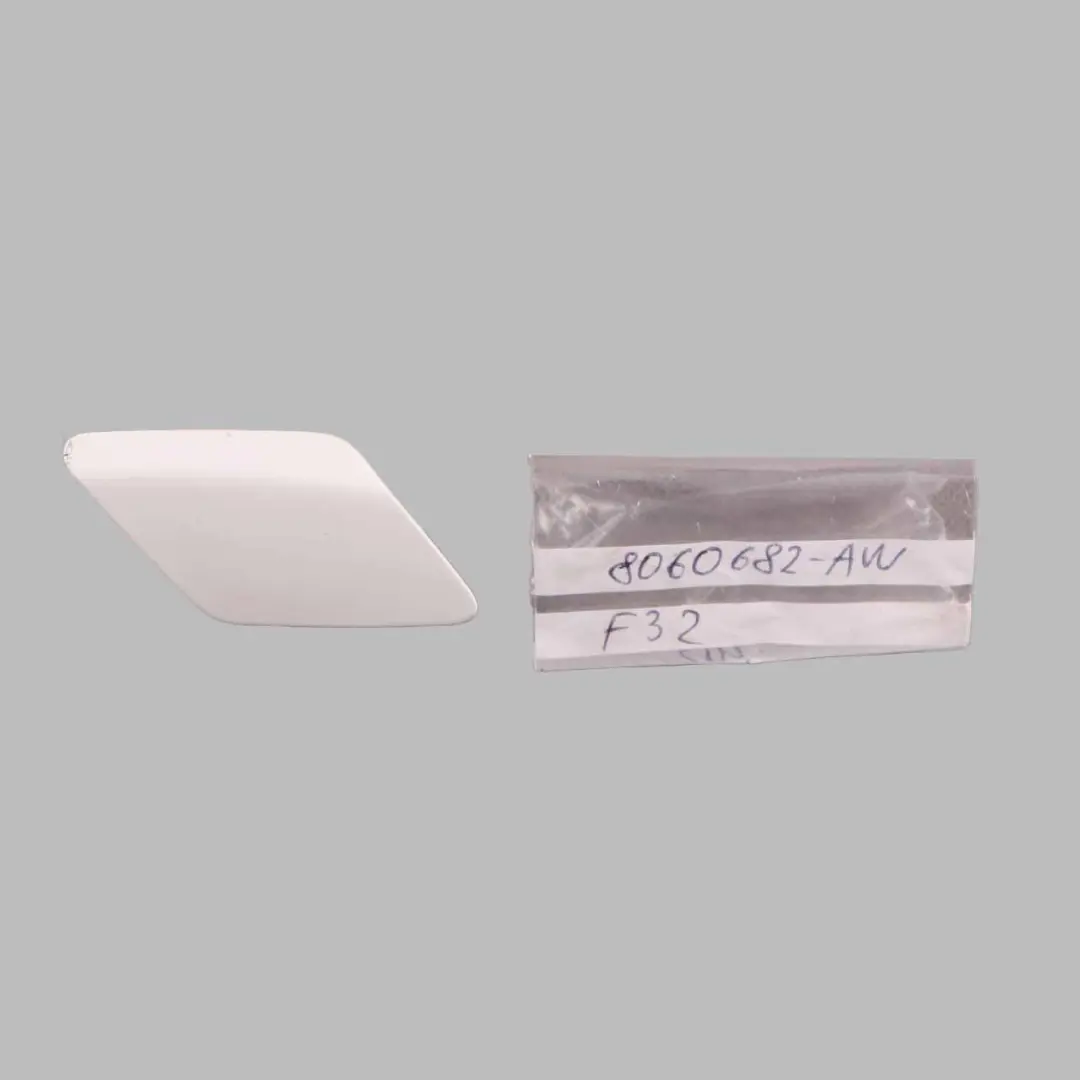 Front Headlight Washer Spray Cover Right O/S Alpine White to BMW F32 F36 M Sport with Part number 8060682 BMW F32 F36 M Sport Front Headlight Washer Spray Cover Right O/S Alpine White - SKU 8060682-AW - Part number 8060682