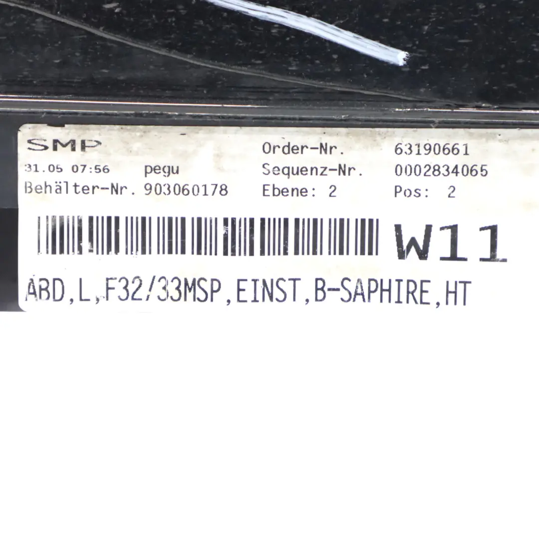BMW F32 F33 Próg Listwa Progowa M-Pakiet Lewa Black Sapphire - 475 - SKU 8060847-BS2 - Numer Części 8060847