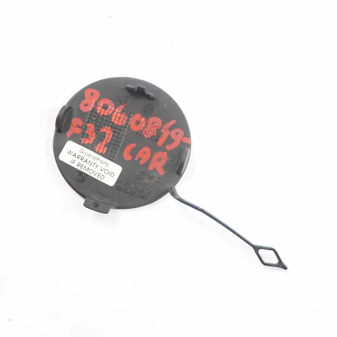 BMW F32 F33 Tapa Ojal Remolque Parachoques Trasero Negro Carbono 416 - SKU 8060849-CAR - Número de pieza 8060849