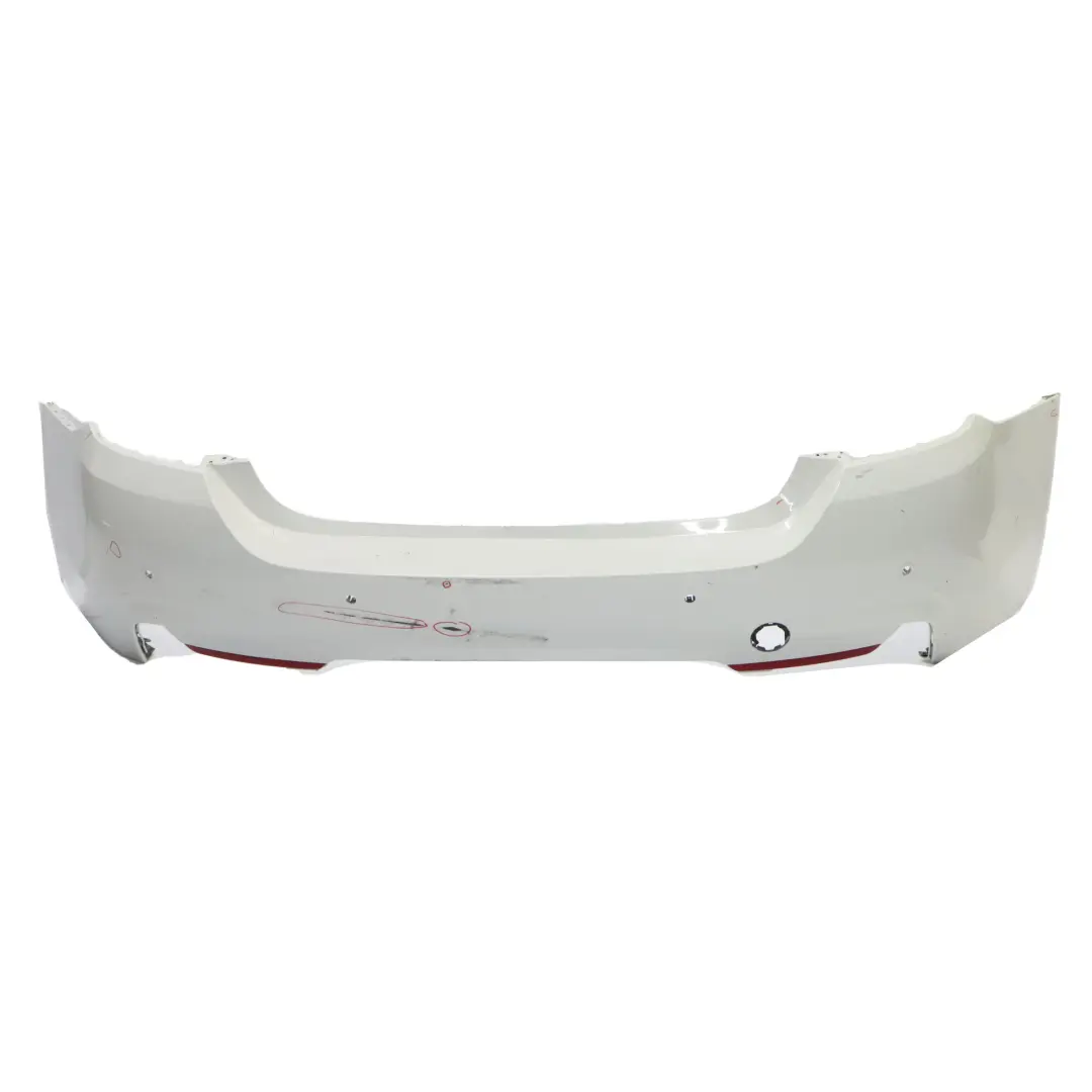BMW F32 F33 M Sport Rear Bumper Trim Panel PDC Alpinweiss Alpine White - 300 - SKU 8060889-AW3 - Part number 8060889