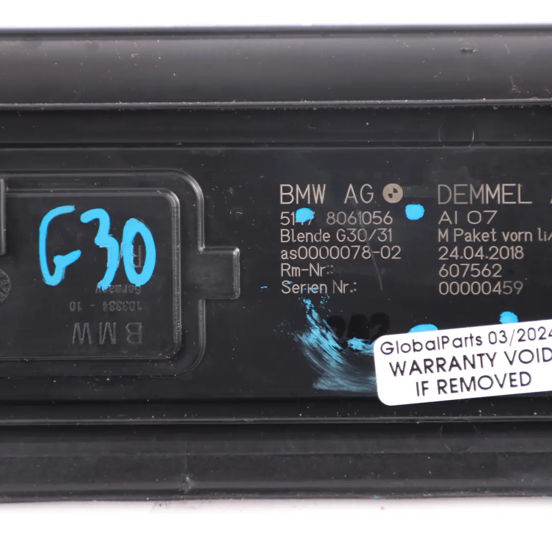 Listwa Progowa Podświetlana Lewy Prawy Przód do BMW G30 M Sport o numerze 8061056 BMW G30 M Sport Listwa Progowa Podświetlana Lewy Prawy Przód - SKU 8061056 - Numer Części 8061056