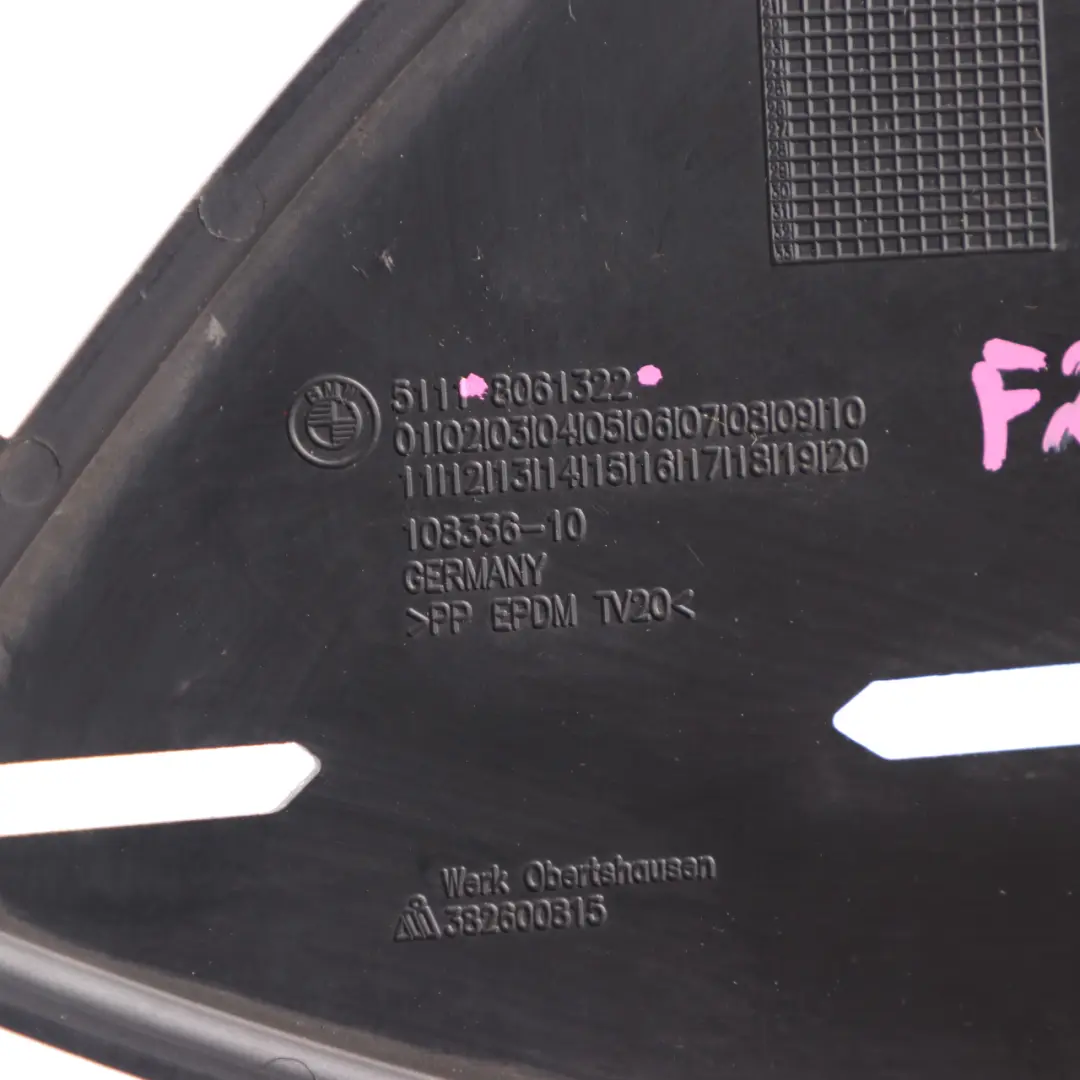 BMW F20 F21 LCI M Sport Frontstoßstange Kühlergrill Abdeckung Rechts Trim Panel - SKU 8061322 - Teilenummer 8061322