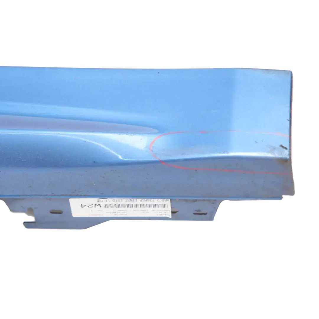 Side Skirt M Sport Sill Strip Right O/S Estorilblau Blue Metallic - B45 to BMW F36 with Part number 8061488 BMW F36 Side Skirt M Sport Sill Strip Right O/S Estorilblau Blue Metallic - B45 - SKU 8061488-EB - Part number 8061488