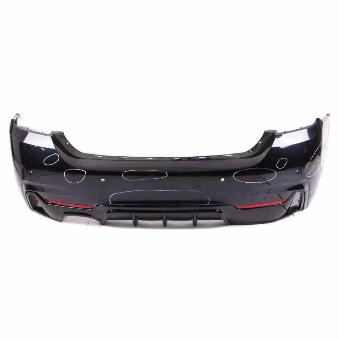 BMW F36 Rear Bumper M Sport Trim Panel PDC Carbonschwarz Black Metallic - 416 - SKU 8062246-CAR - Part number 8062246