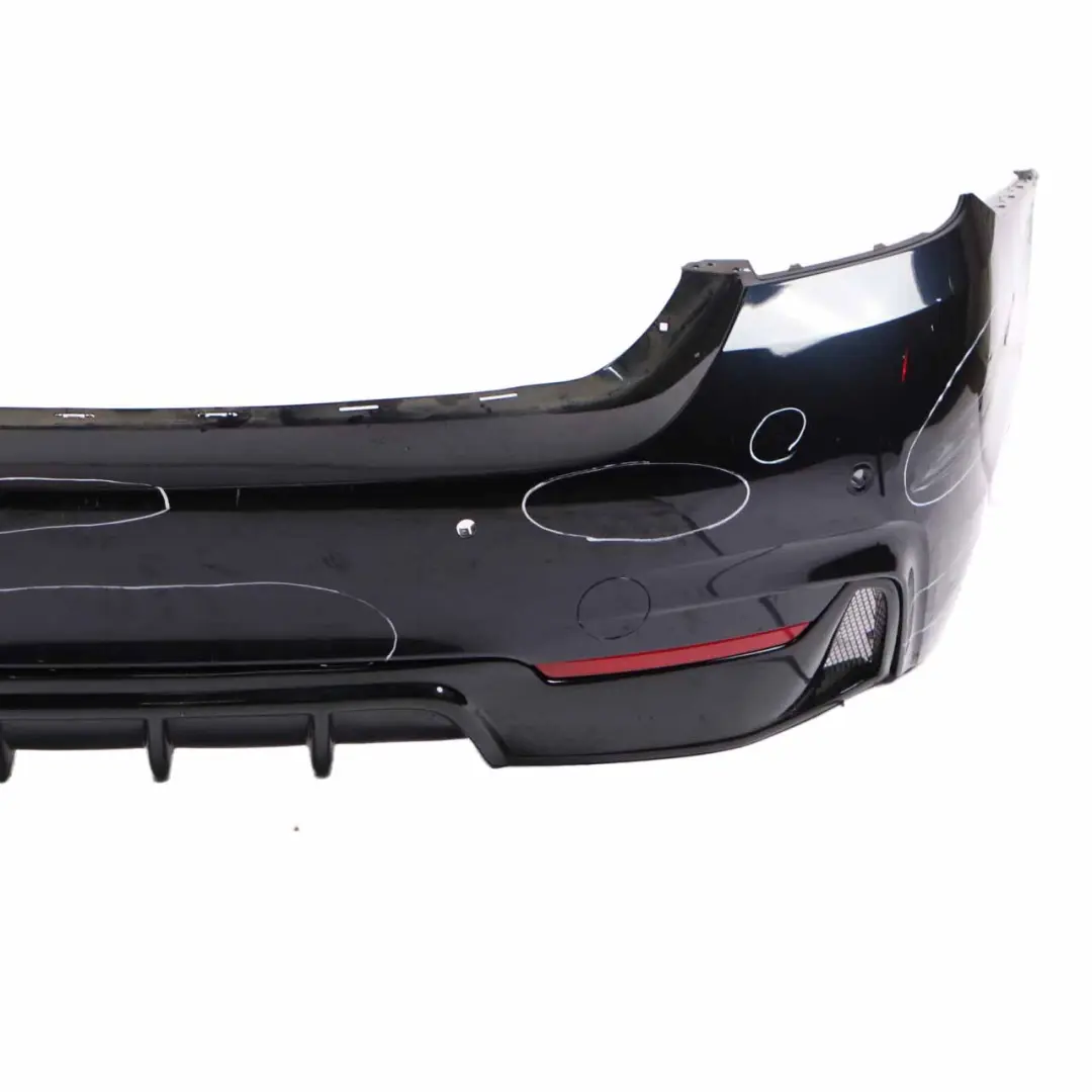 Bumper M Sport Trim Panel PDC Carbonschwarz Black Metallic - 416 to BMW F36 Rear with Part number 8062246 BMW F36 Rear Bumper M Sport Trim Panel PDC Carbonschwarz Black Metallic - 416 - SKU 8062246-CAR - Part number 8062246