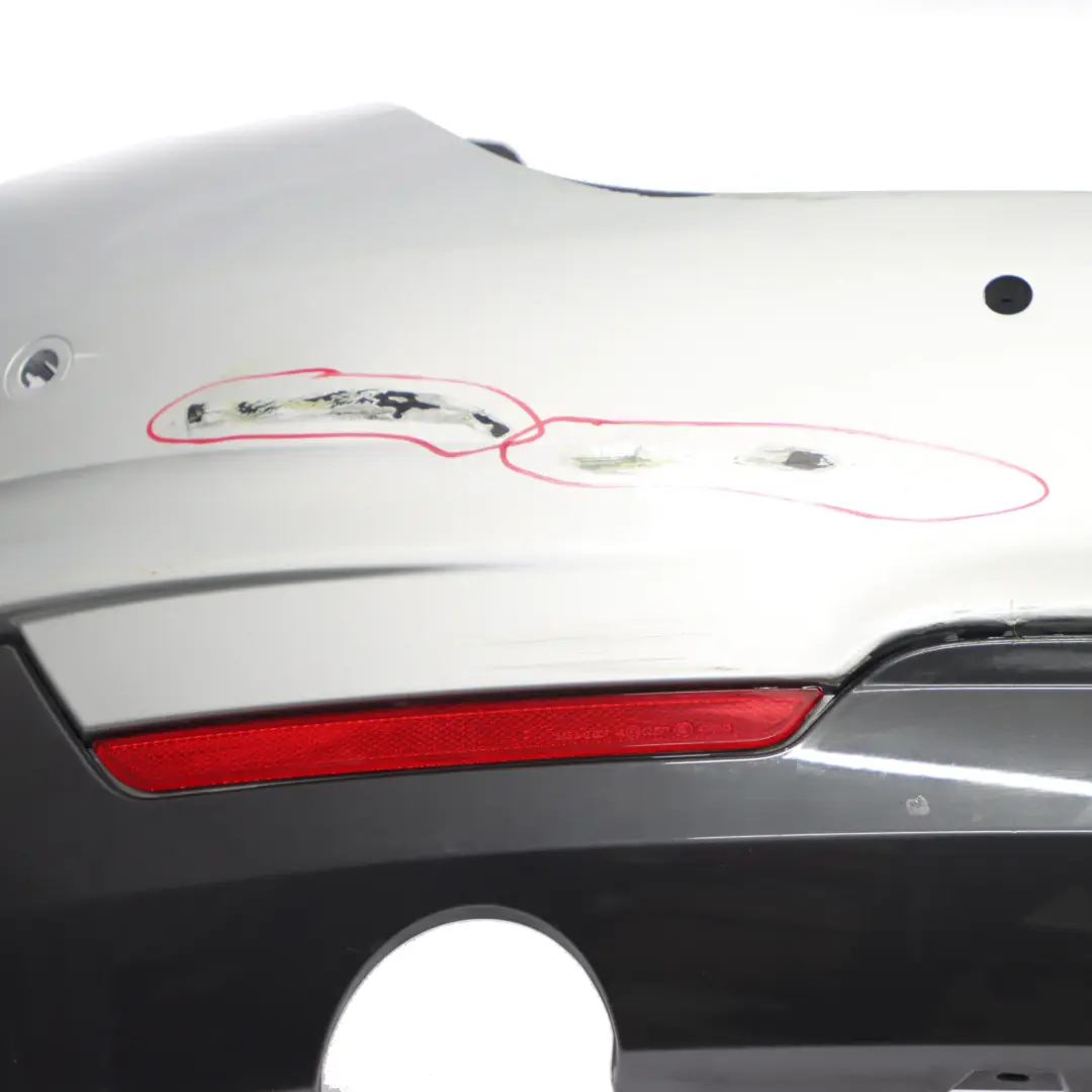 BMW F36 Rear Bumper M Sport Trim Panel PDC Glacier Silver Metallic - A83 - SKU 8062246-GSB - Part number 8062246