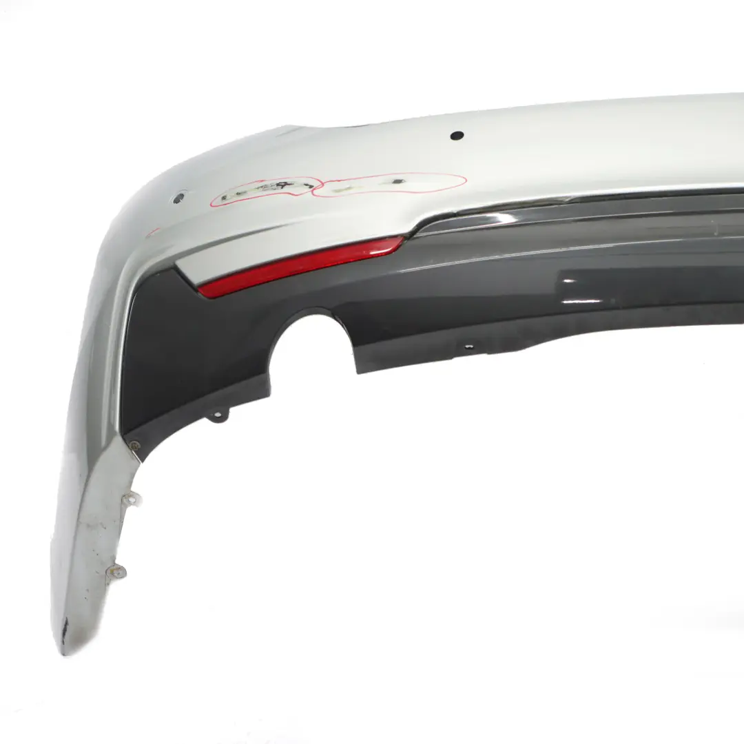 BMW F36 Rear Bumper M Sport Trim Panel PDC Glacier Silver Metallic - A83 - SKU 8062246-GSB - Part number 8062246