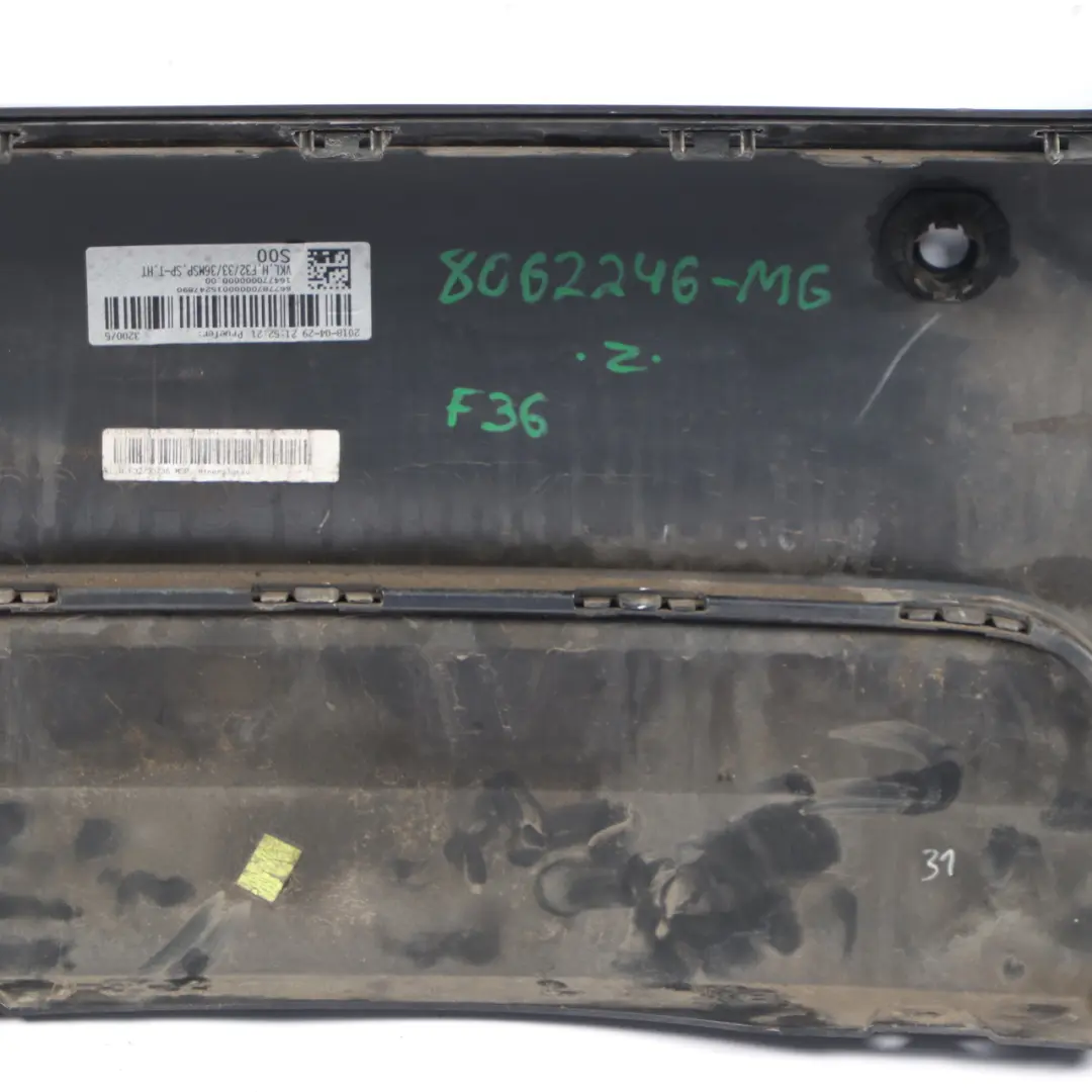 Bumper M Sport Trim Panel PDC Mineralgrau Grey Metallic - B39 to BMW F36 Rear with Part number 8062246 BMW F36 Rear Bumper M Sport Trim Panel PDC Mineralgrau Grey Metallic - B39 - SKU 8062246-MG - Part number 8062246